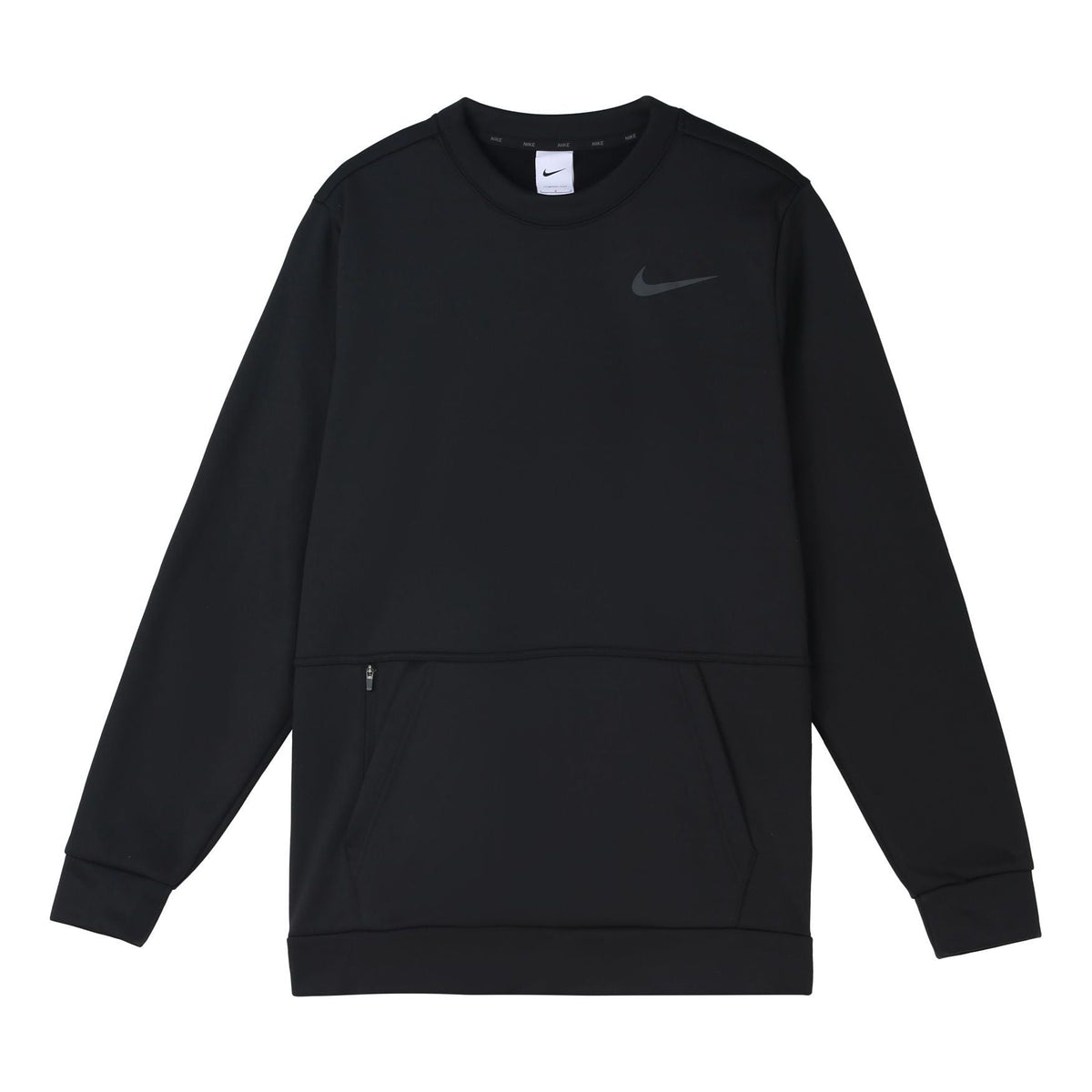 Nike Therma Training Sport Round Collar Velvet Jacket Long Sleeve Men's Black CU7272-010