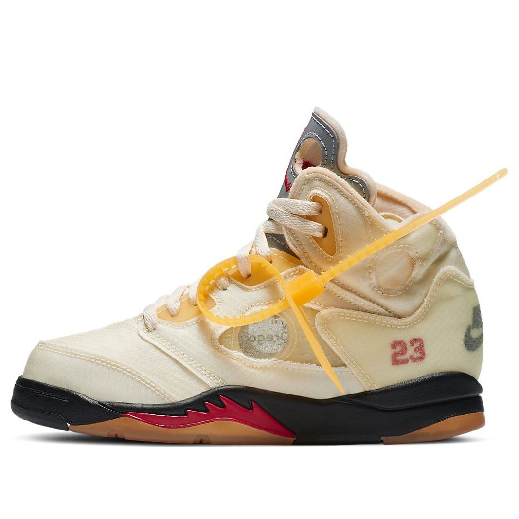 (PS) Air Jordan 5 x Off-White Retro SP 'Sail' CV4827-100