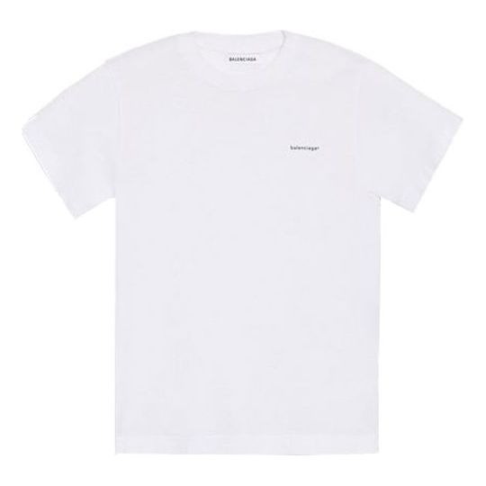 Balenciaga Small Alphabet logo Loose Short Sleeve White 556104TYK289000