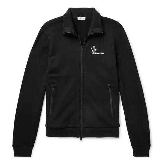 Moncler Maglia Logo Zipper Jacket For Men Black E209184286008098U-999