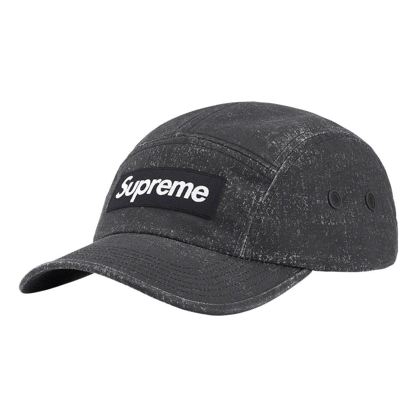 Supreme Coated Cordura Camp Cap 'Black White' SUP-SS22-890
