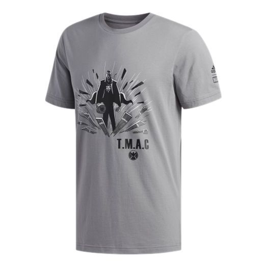 adidas x Marvel T-MAC NICK FURY The Avengers Basketball Short Sleeve Gray DU6726