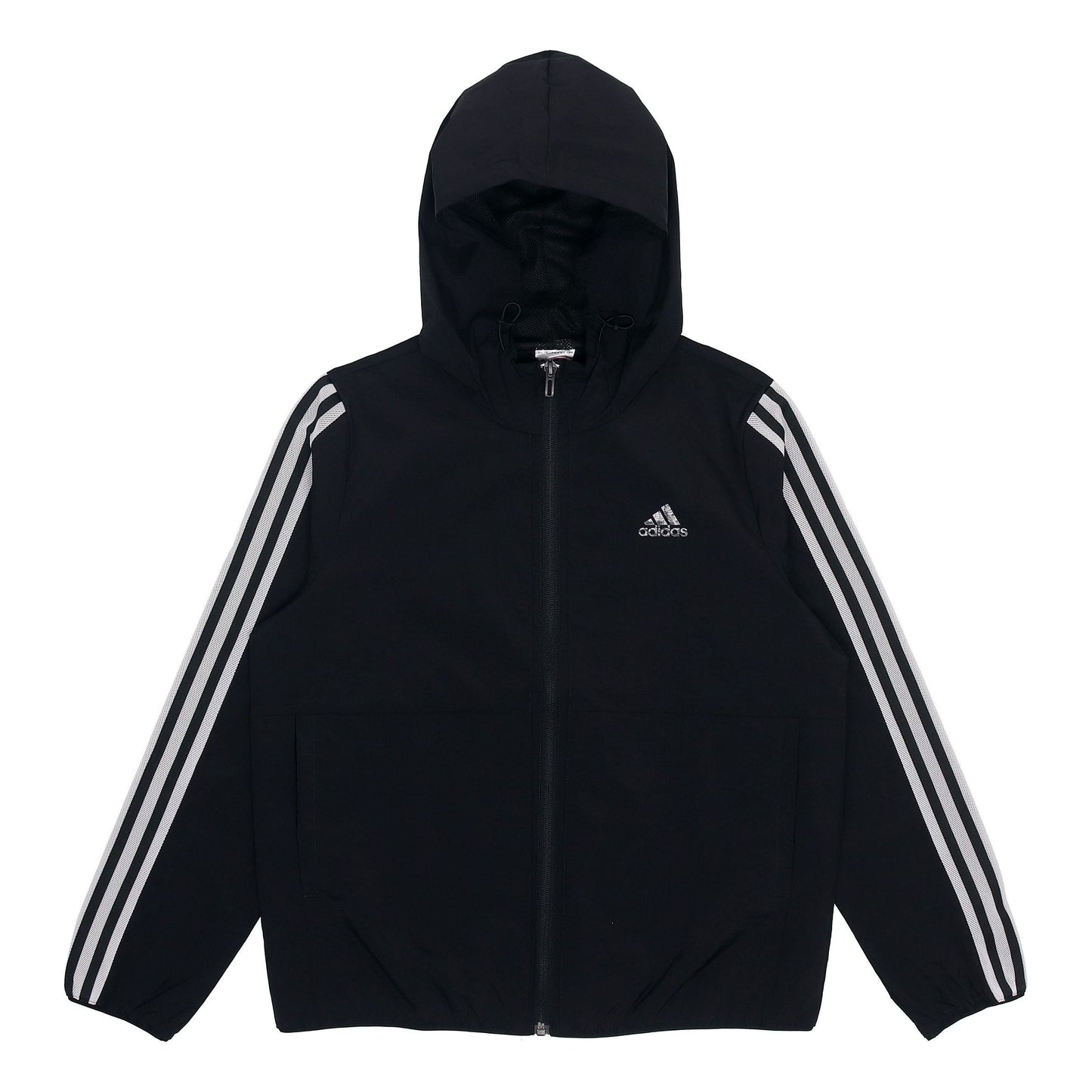 (WMNS) adidas Classic Stripe Woven Hooded Jacket Black GQ0596