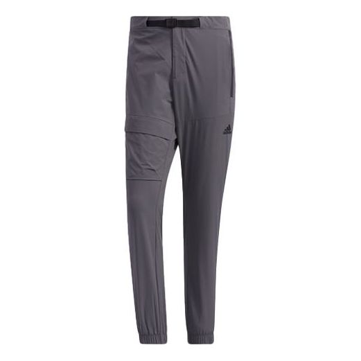 adidas Belt Jg Pant Outdoor Casual Bundle Feet Sports Pants Gray GN7357
