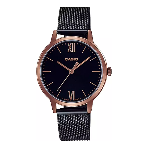 (WMNS) CASIO Analog 'Black Rose Gold' LTPE157MRB1B