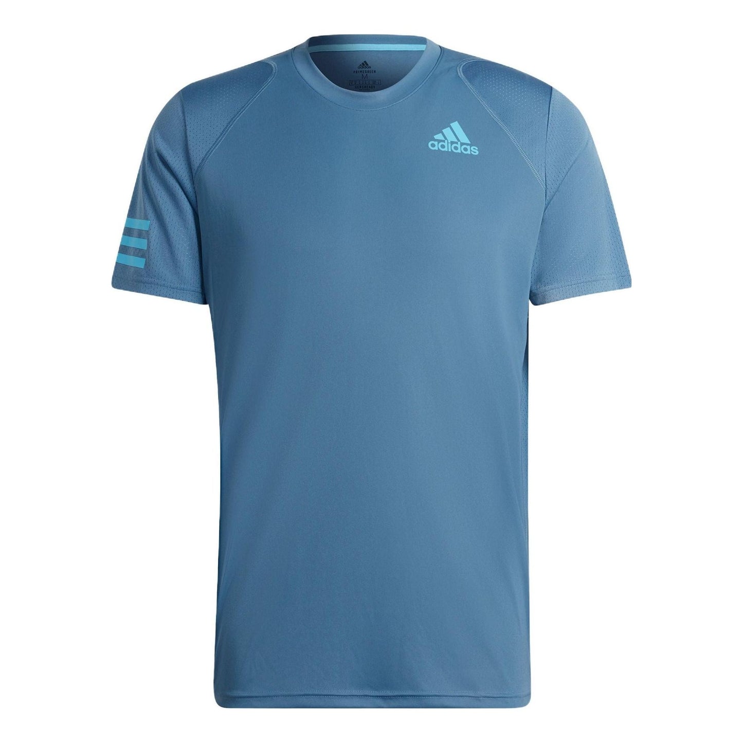 Men's adidas Casual Breathable Solid Color Tennis Sports Short Sleeve Blue T-Shirt HB8033