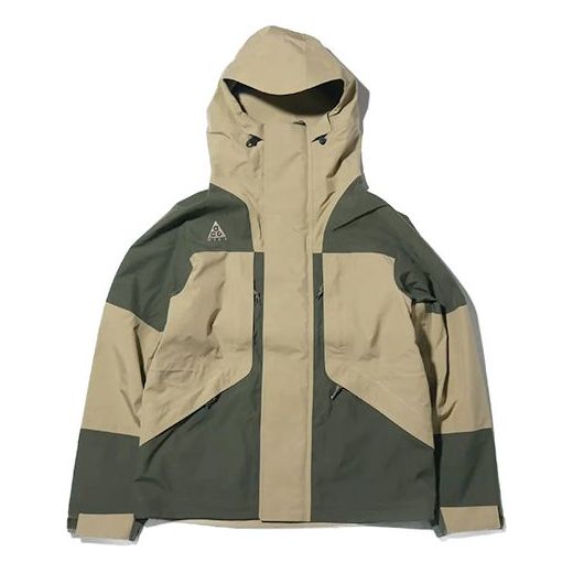 Men's Nike x ACG Gore-Tex Hooded Outdoor Interchange Jacket Army Green Khaki CT2937-325