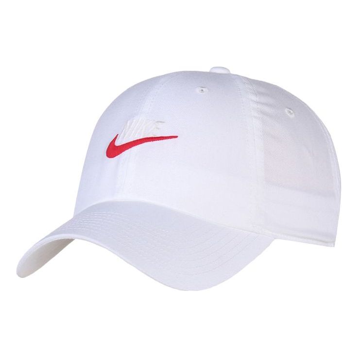 Nike Sportswear Heritage86 Futura Washed Cap 'White Red' 913011-121