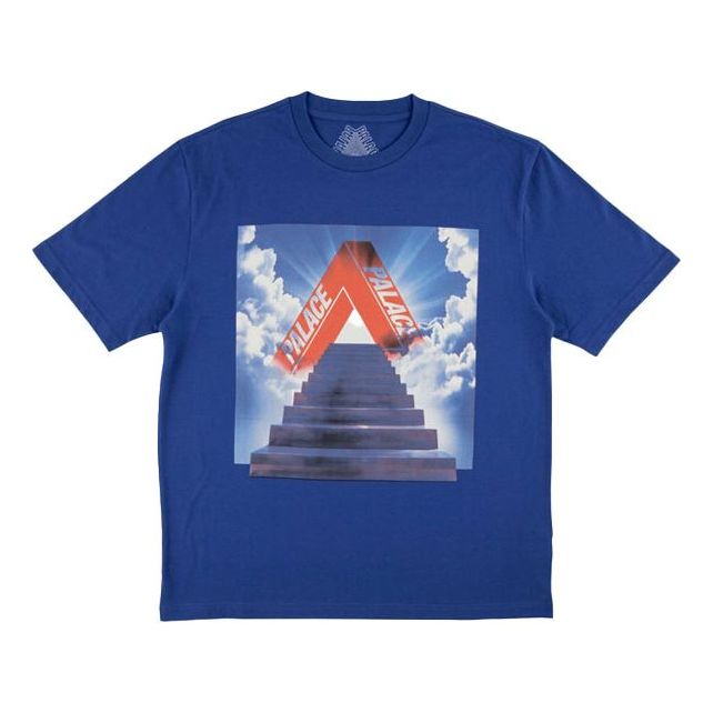 PALACE Tri-Ternity Red Triangle Short Sleeve Blue T-Shirt P16TS136