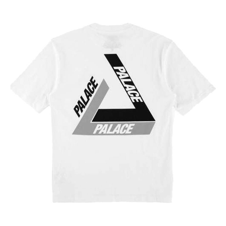 PALACE Tri-Shadow Christmas Limited Black Gray Triangle Logo Round Neck Short Sleeve White T-Shirt P15TS239