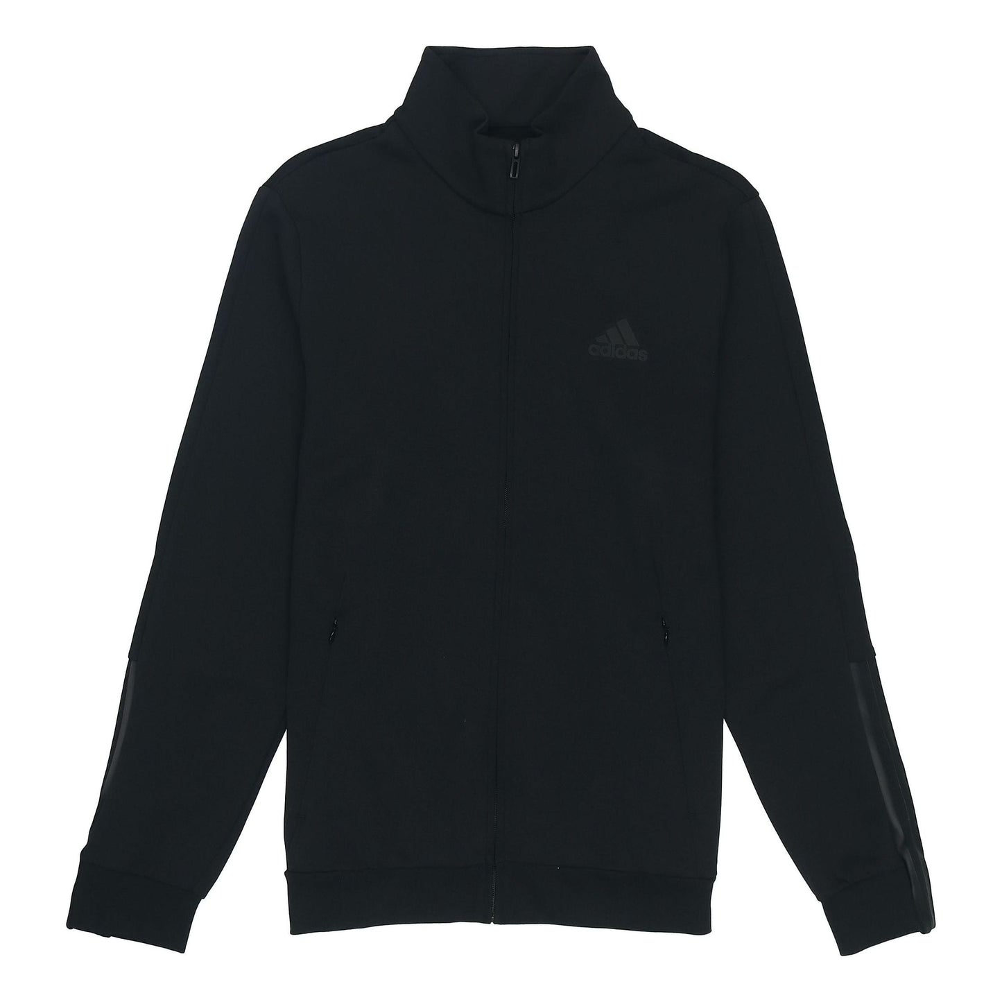adidas M DK TJ Solid Color Logo Athleisure Casual Sports Jacket Black H12217