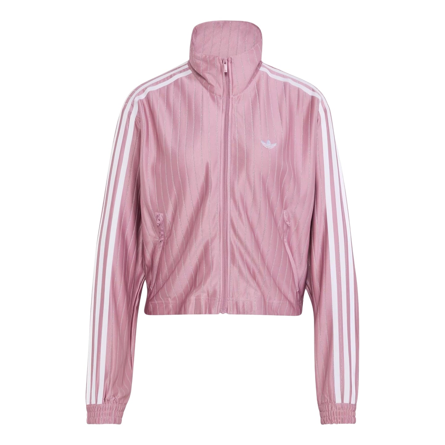 (WMNS) adidas Firebird Pinstripe Track Jacket Asia Sizing 'Magic Mauve Silver Metallic' KR9577