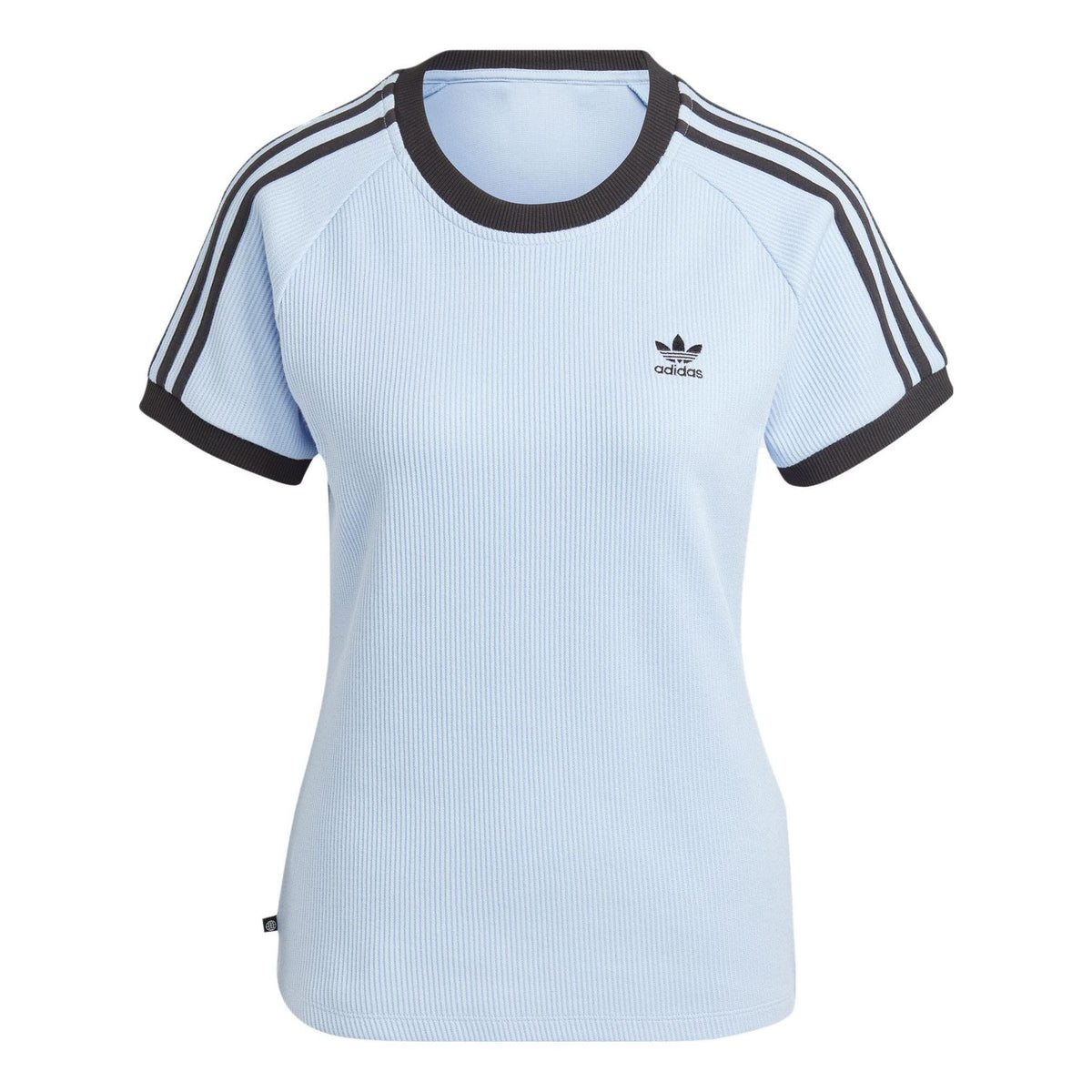(WMNS) adidas 3-Stripes Slim T-Shirt Asia Sizing 'Blue Black' IC5462