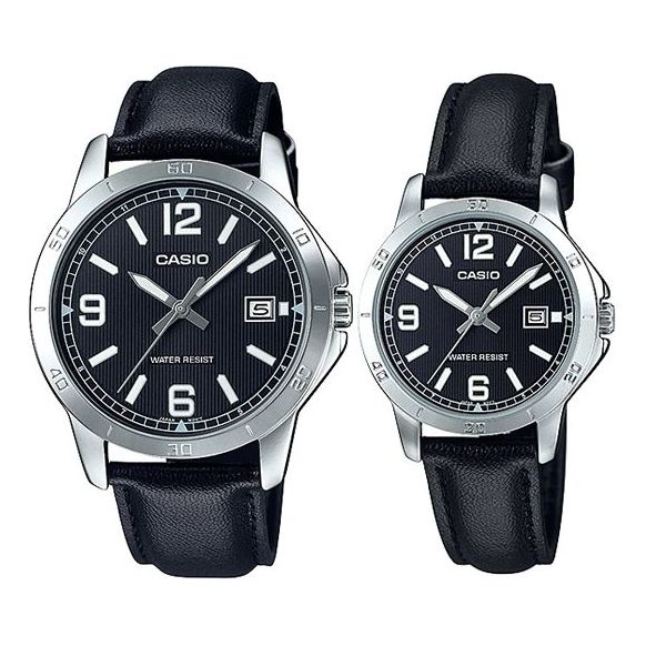 CASIO Quartz Couple Waterproof Black Analog MTP-V004L-1B<P-V004L-1B