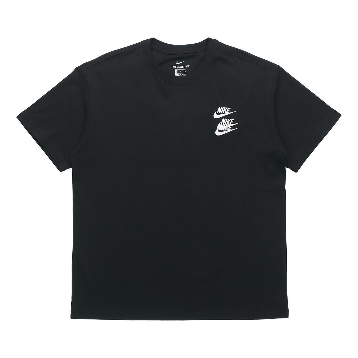 Nike Large Logo Printing Sports Round Neck Short Sleeve Black DA0989-010