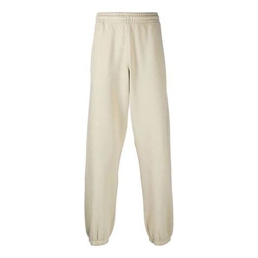 Men's Off-White FW21 Arrow Solid Color Bundle Feet Sports Pants/Trousers/Joggers Loose Fit Khaki OMCH029F21FLE0011717
