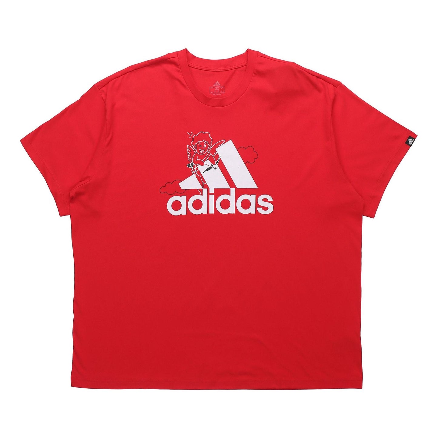 adidas U Vday T Sports Printed Short Sleeve Unisex Light Scarlet GL3487