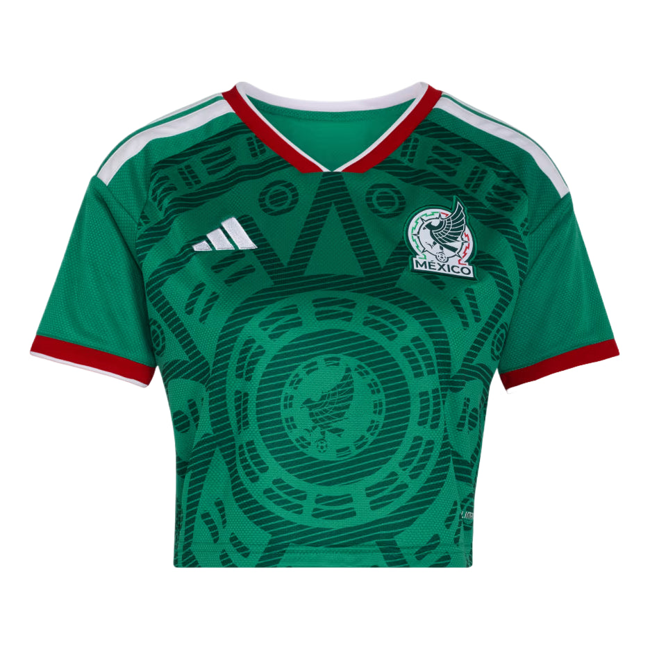 (WMNS) adidas Mexico 26 Home Cropped Jersey Asia Sizing 'Bold Green' KE9975