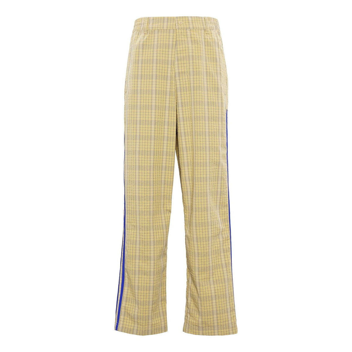 adidas originals Mw Tp Contrasting Colors Plaid Straight Loose Sports Pants Beige GN3797