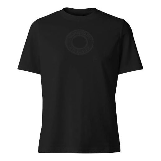 Burberry Logo Pattern Cotton Short Sleeve Black 80360241