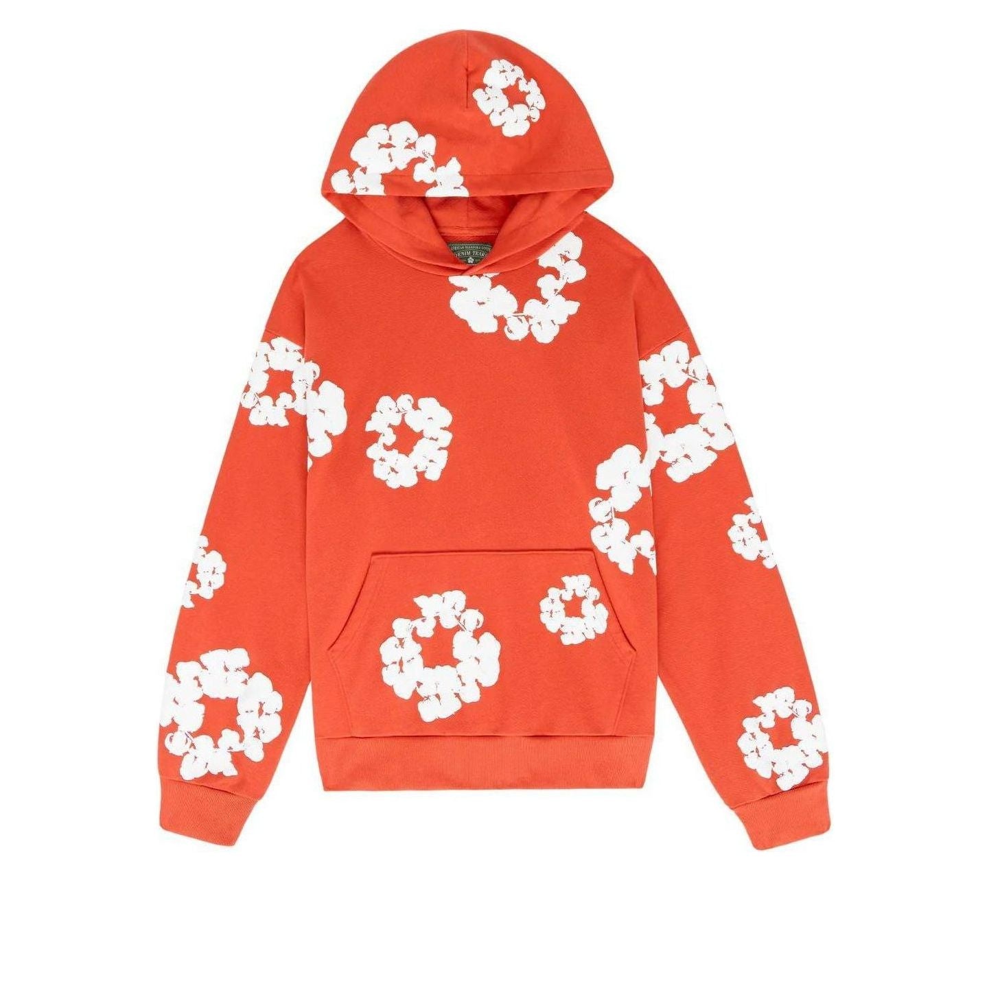 Denim Tears Cotton Wreath Logo Hoodie 'Orange White' 301-090-30
