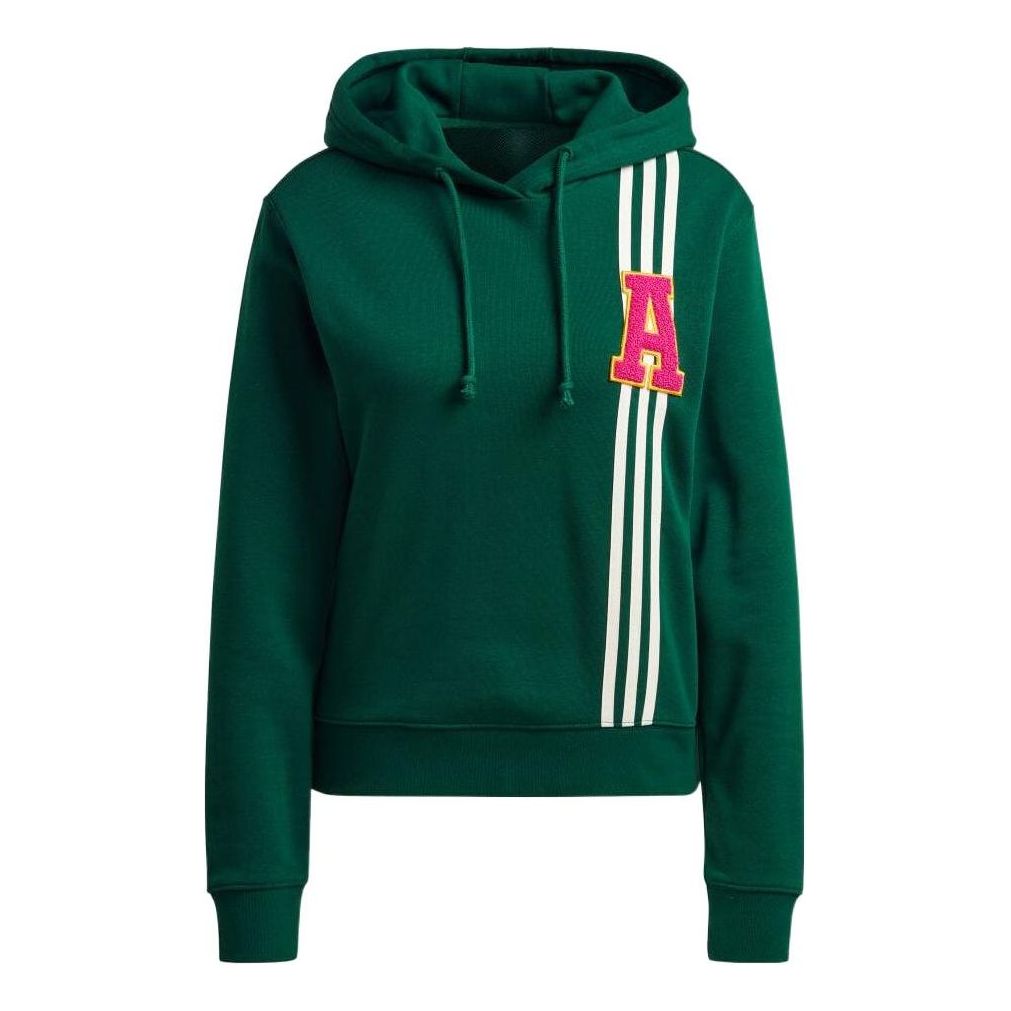 (WMNS) adidas Small Logo Hoodies Asia Sizing 'Green' IC5230