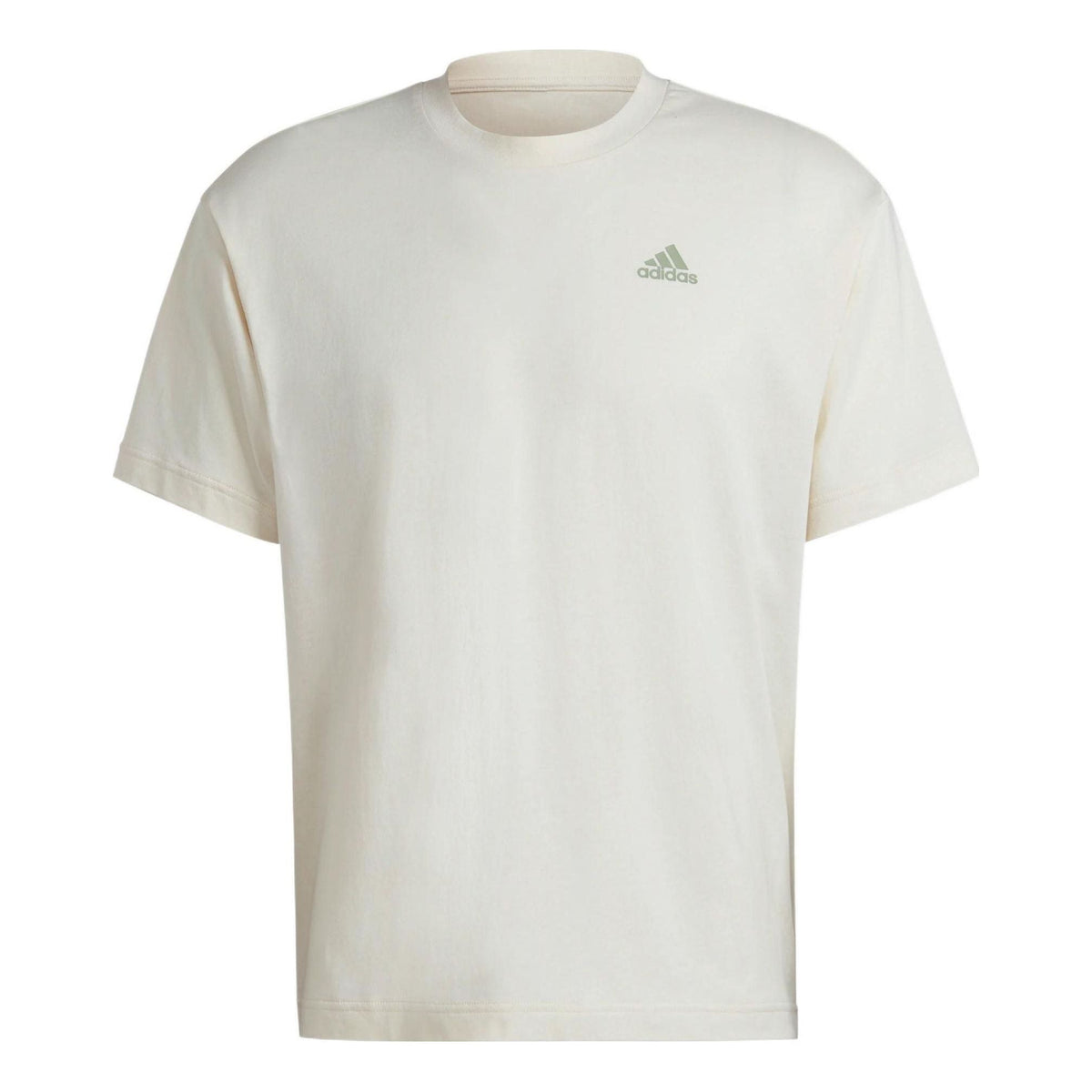 adidas Solid Color Logo Alphabet Round Neck Sports Short Sleeve White HR4315
