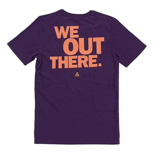Nike x ACG Back Printing Short Sleeve Purple AQ3951-537