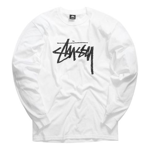 Men's Stussy Stock Long Sleeves White 1994406-1201