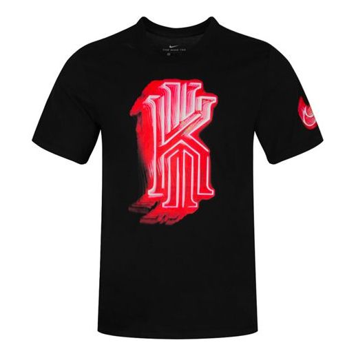 Nike DRI-FIT Kyrie Irving Printing Sports Short Sleeve 'Black' BV8321-010