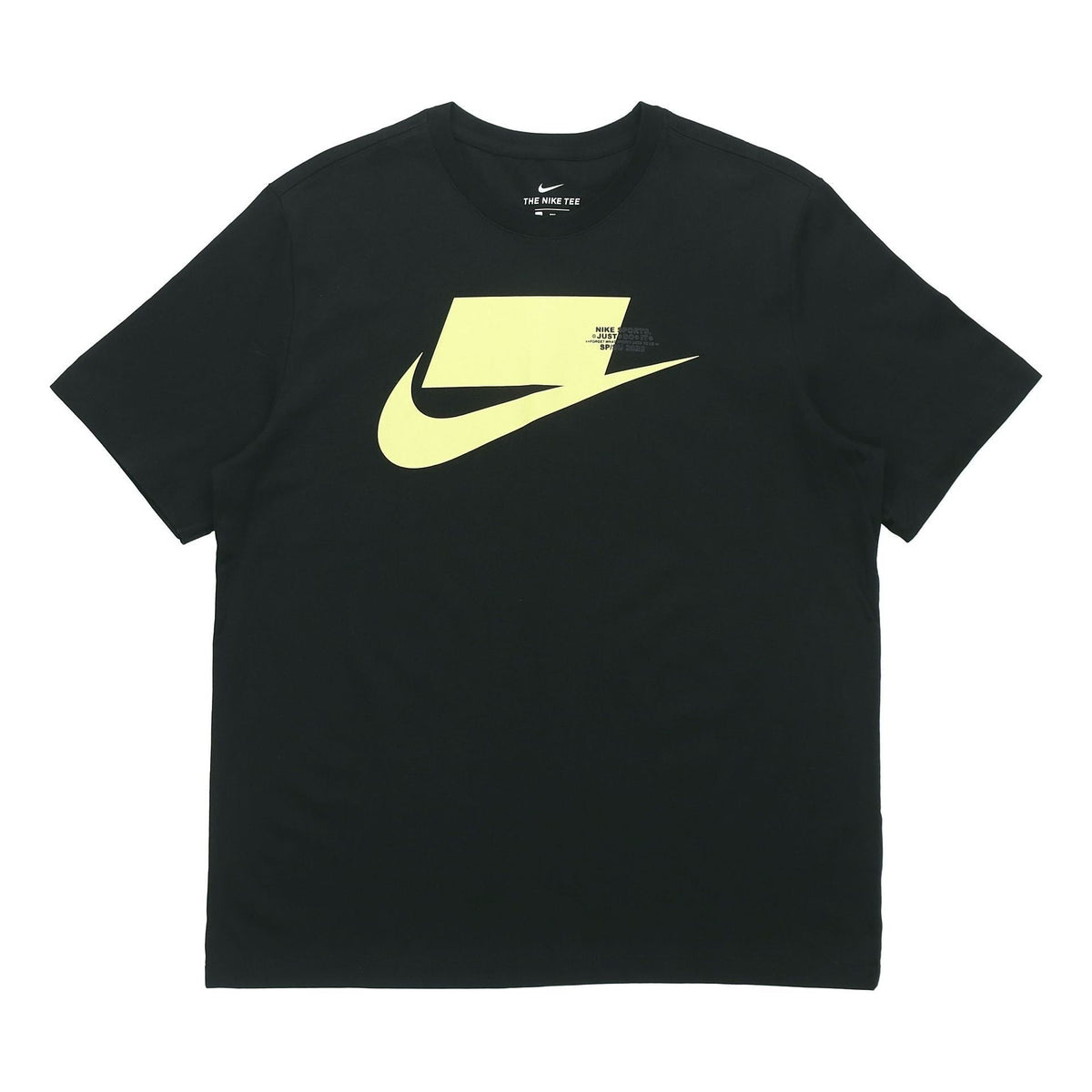Nike Sportswear Chest Large Printing Short Sleeve Black Yellow Blackyellow CK2227-013