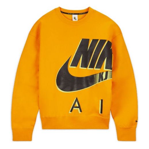 Nike Air x Kim Jones Jointly Signed Logo Printing Brushed Round Collar GS Orange DD0693-804
