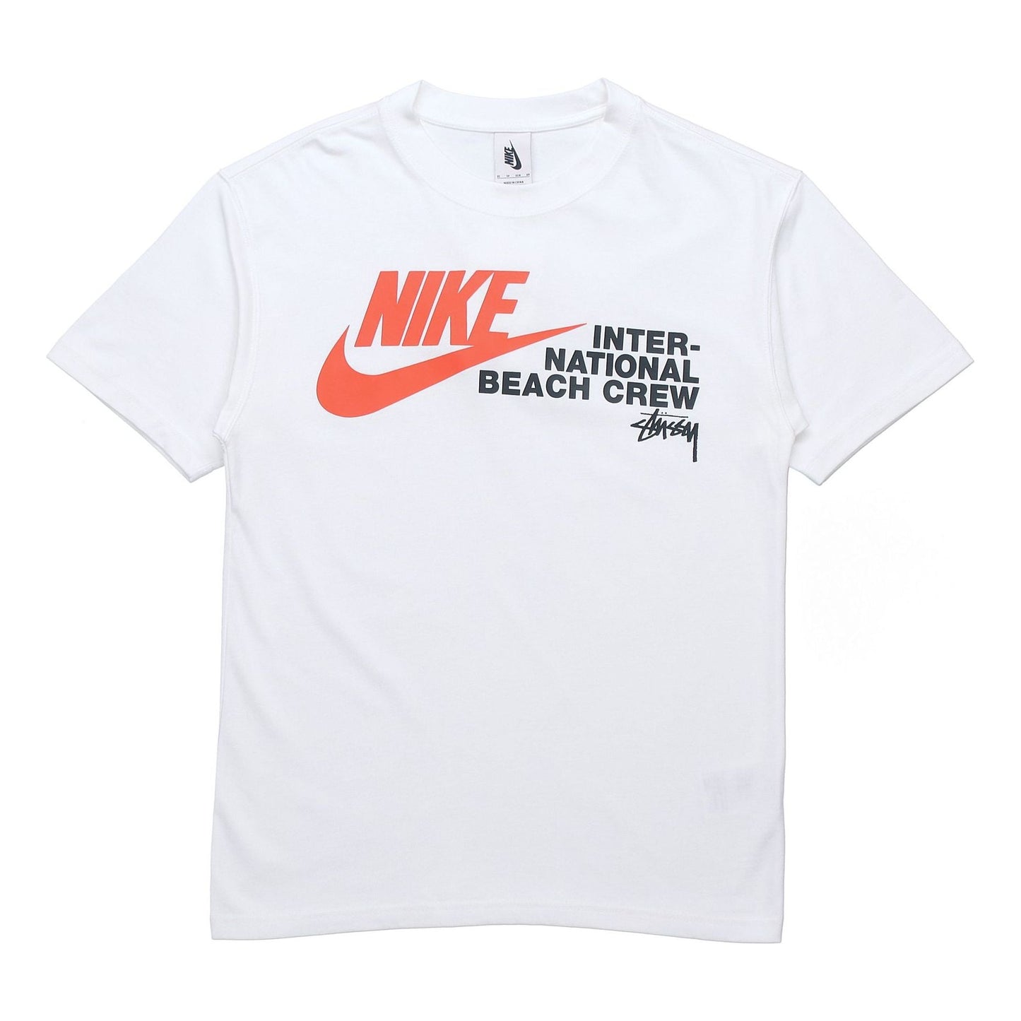 Stussy x Nike Crossover Alphabet Logo Sports Short Sleeve Asia Edition Unisex White DD3071-121