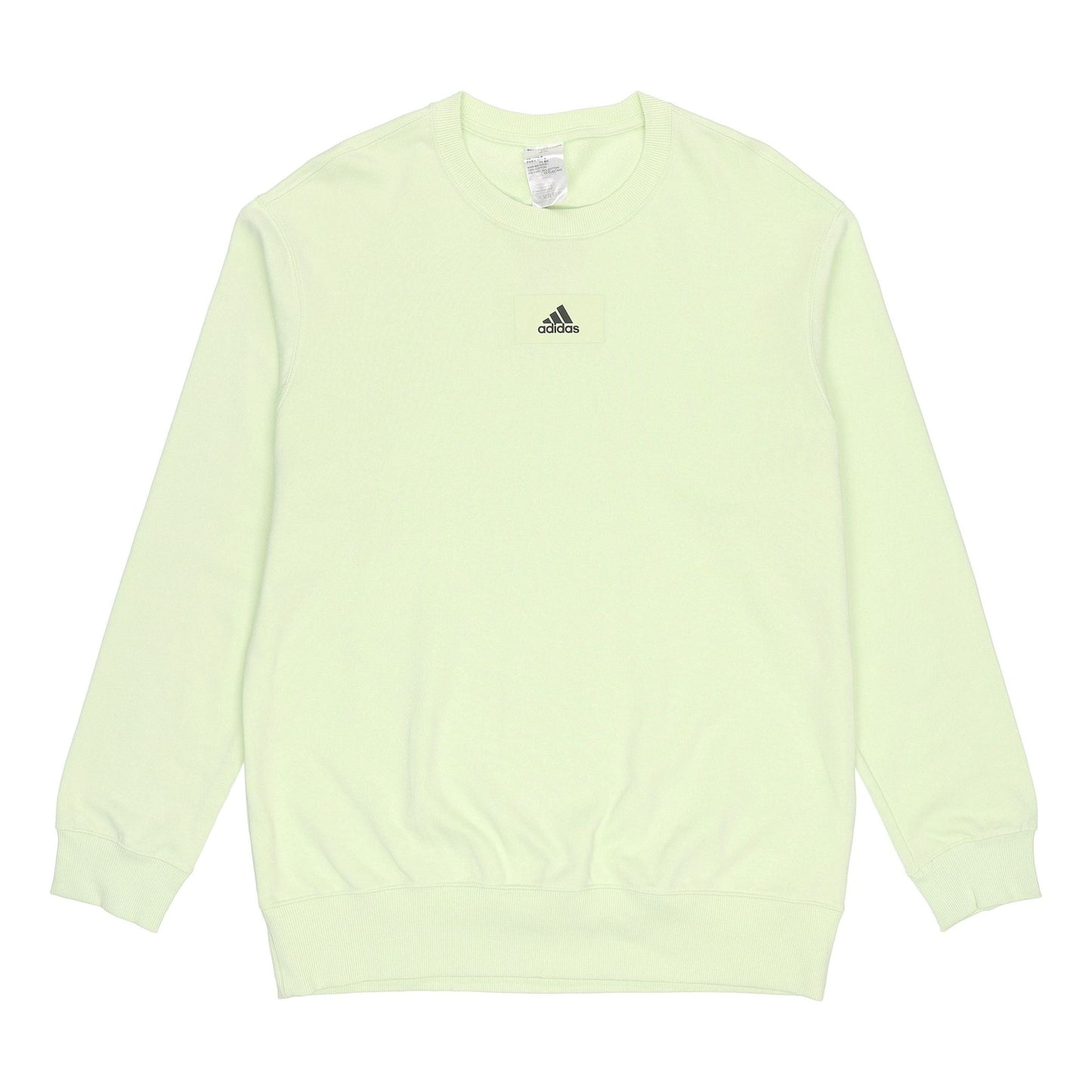 Men's adidas Fv Swt Cotton Sports Round Neck Pullover Acid Green HE4352