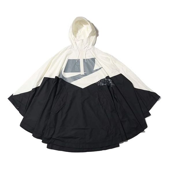 Nike Shield Sportswear Windrunner Poncho Jacket 'White Black' CJ5059-133