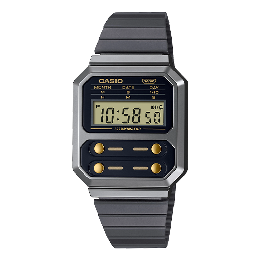 CASIO General VINTAGE Japan / South Korea Fashion Waterproof Black Digital A100WEGG-1A2