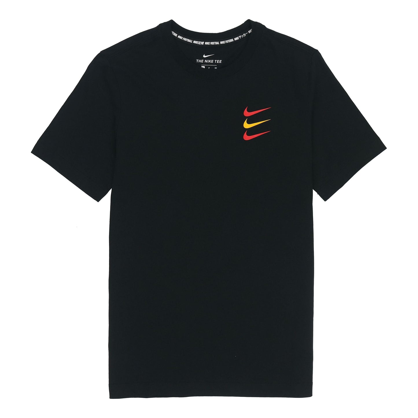 Men's Nike Contrasting Colors Logo Sports Round Neck Short Sleeve Black T-Shirt DJ4392-010