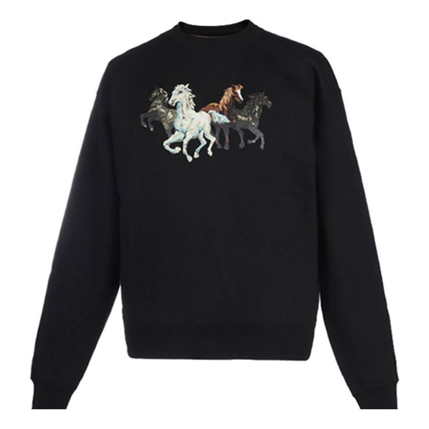 Men's KENZO FW20 Small Pattern Loose Fleece Lined Black FA65SW5114MG-99