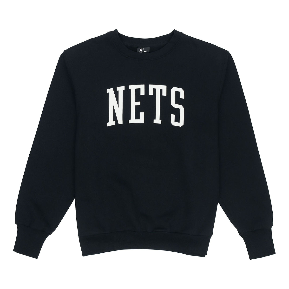 Nike MENS Letter Print Brooklyn Nets Crew-neck Black DD2961-010