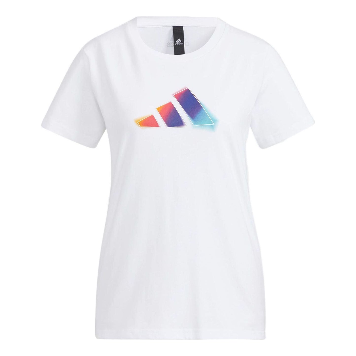 (WMNS) adidas UST 3 Bar T-Shirt Asia Sizing 'White Purple' HE9979