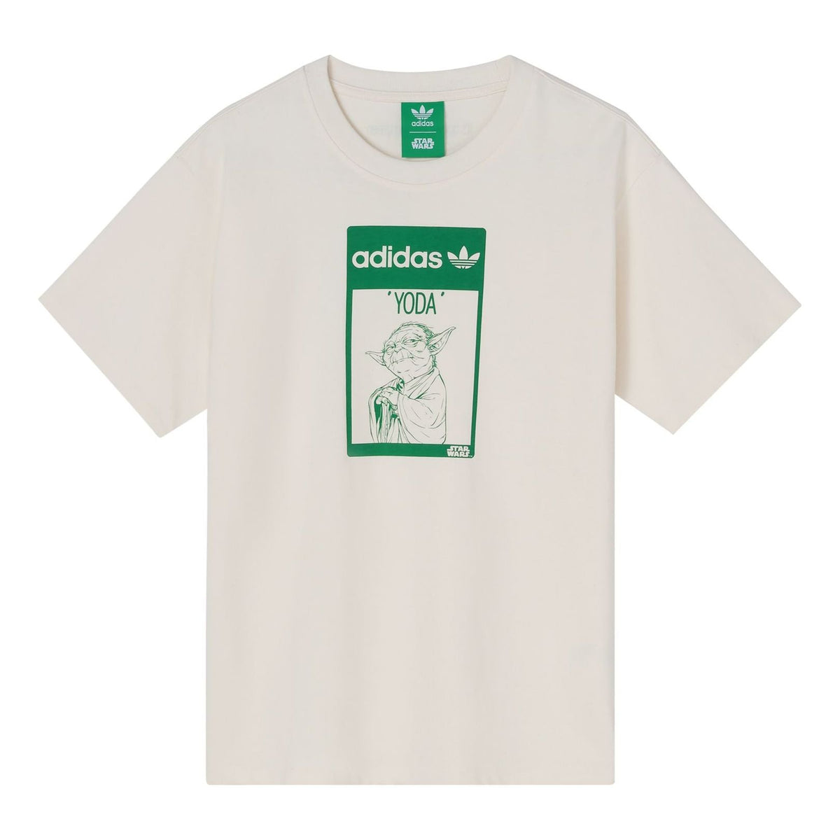 adidas originals Star War Yoda Printing Sports Round Collar GS White GP3461