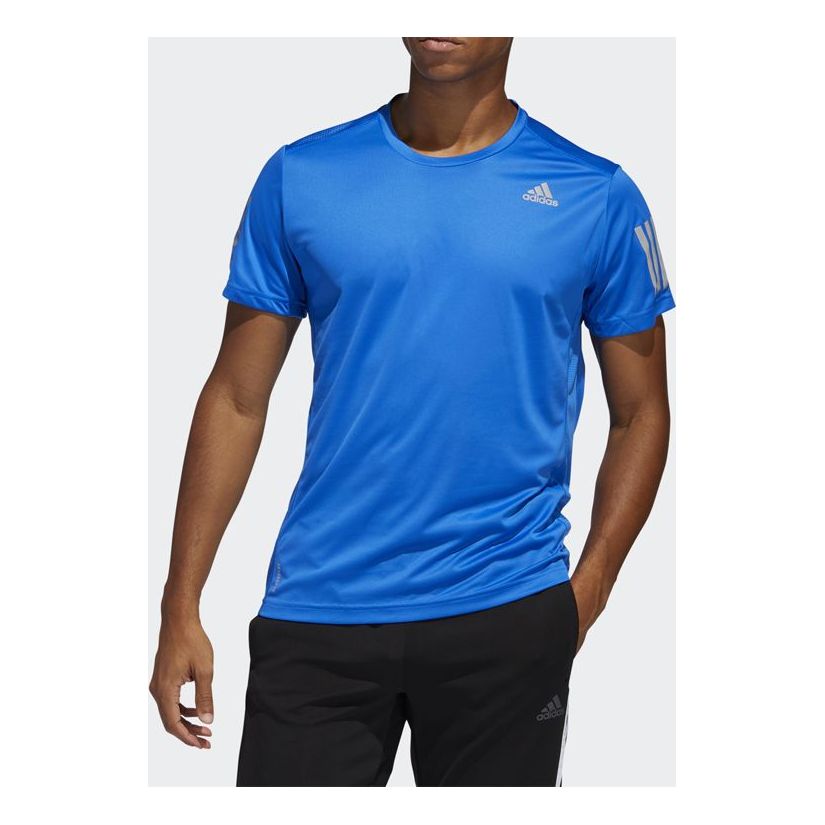 adidas Own The Run Tee Running Short-sleeve Tee Men Blue FQ7252