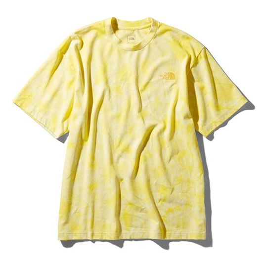 Men's THE NORTH FACE S/S Tie Dye Round Neck Short Sleeve Yellow NT32057-TL