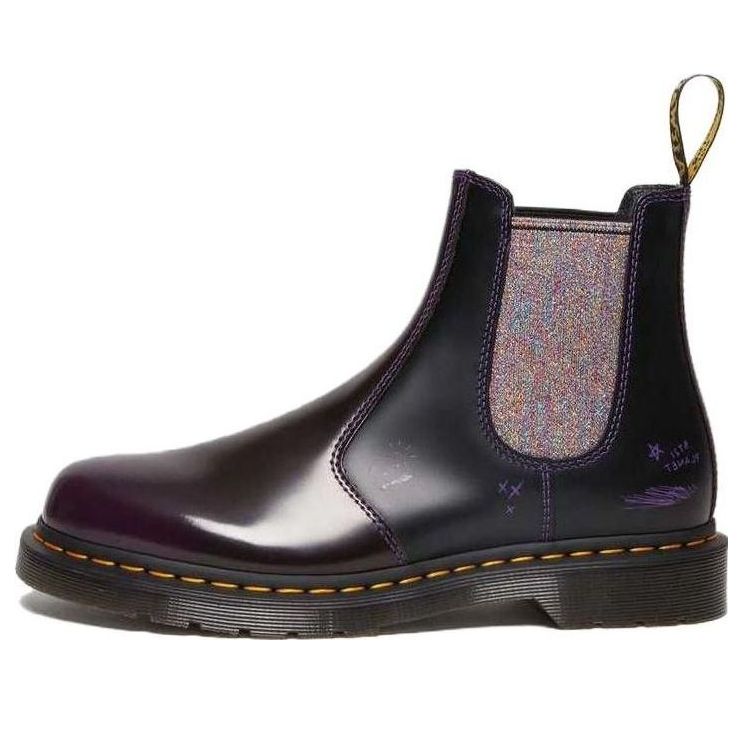 Dr. Martens x BT21 2976 Leather Chelsea Boots 'Purple Black' 30892511
