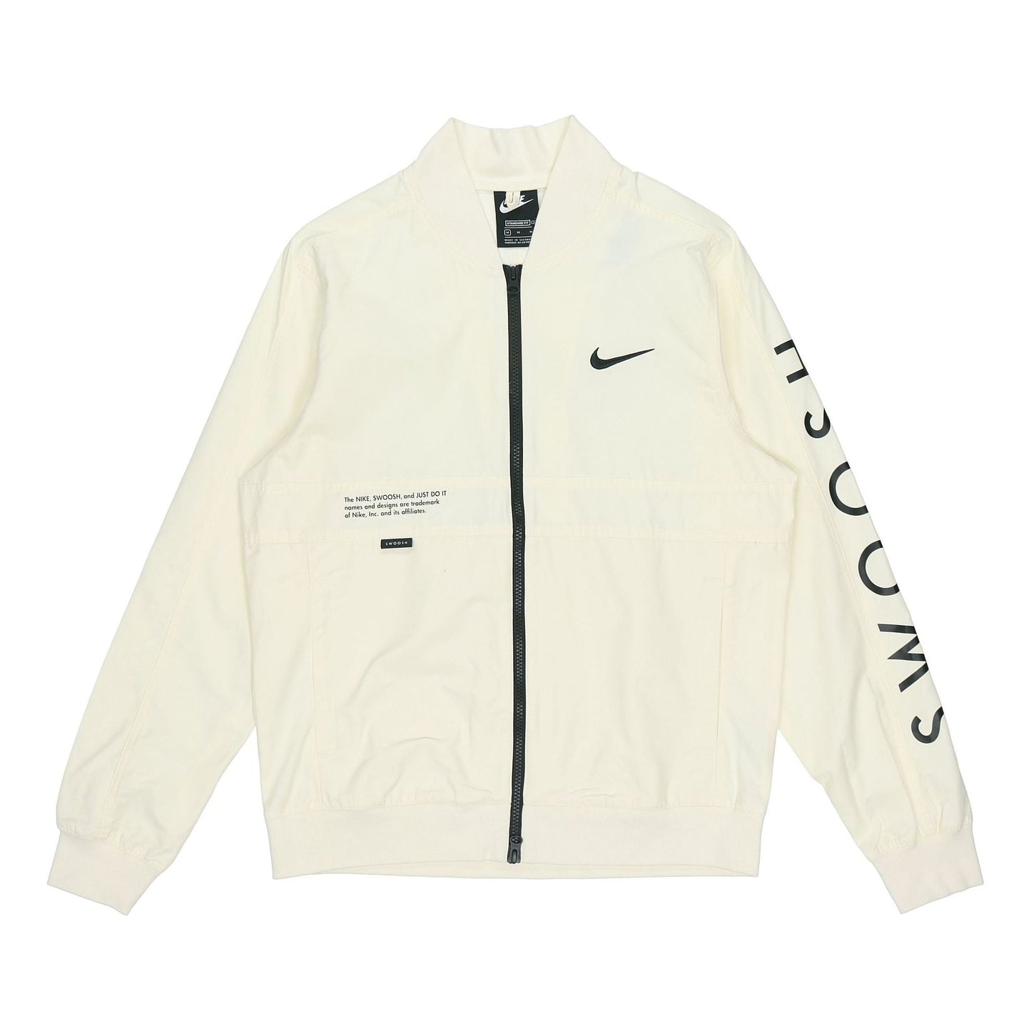 Nike Sportswear Swoosh Logo Print Sports Jacket Men's White DJ5368-110