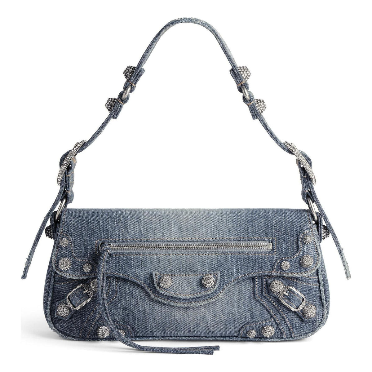 (WMNS) Balenciaga Le Cagole Small Sling Bag Denim 'Blue' 7716402109U4715