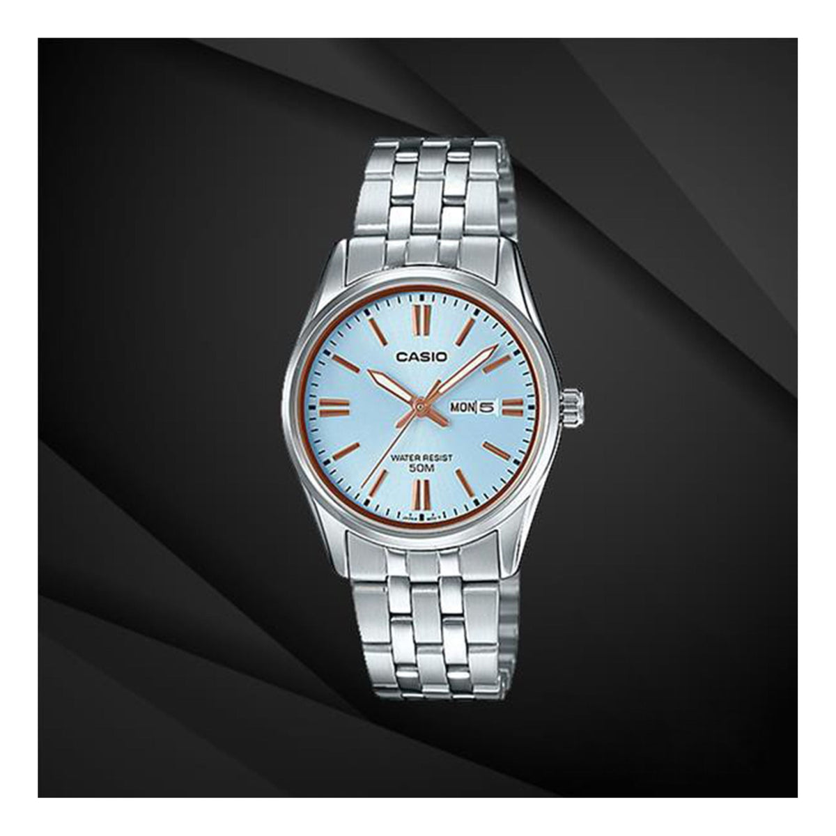 CASIO Waterproof Light Blue Analog LTP-1335D-2AV