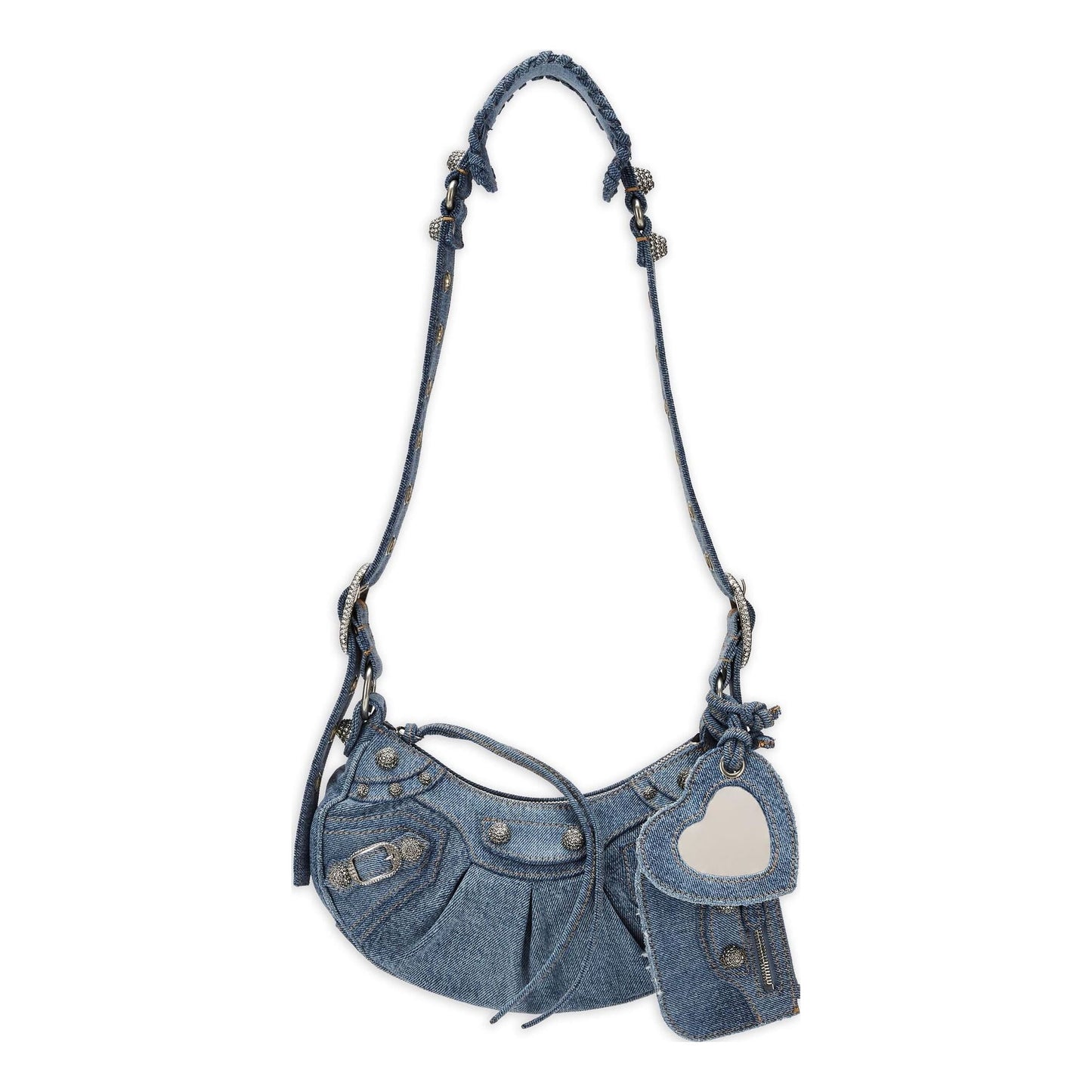 (WMNS) Balenciaga Le Cagole Xs Denim Shoulder Bag 'Blue' 6713092109U4715