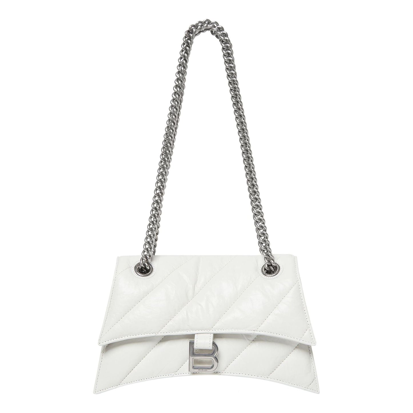 (WMNS) Balenciaga Crush Small Chain Bag Quilted 'Optic White' 716351210J09001