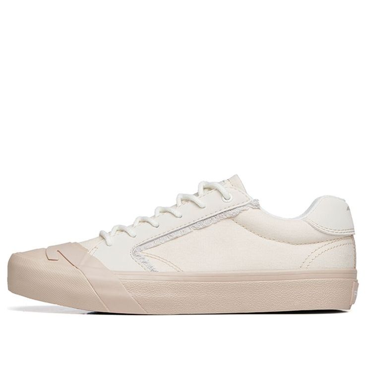 (WMNS) ANTA Life Series Sneakers Canvas 'Grey Pink' 122228077S-4